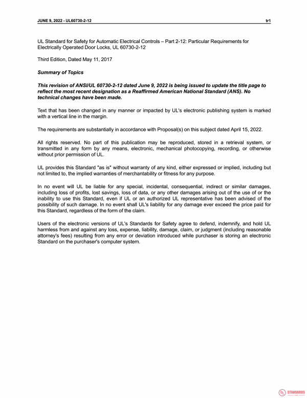 UL 60730-2-12 PDF UL 60730-2-12 PDF